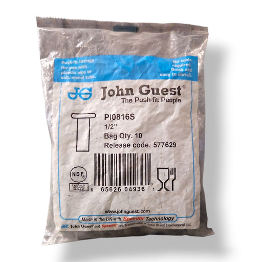 John Guest PI0816S Plug - 1/2" PLUG Grey Acetal JOHN GUEST 10-Pack 