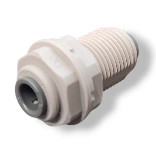 John Guest PI1208S Bulkhead Union - 1/4 x 1/4 BULKHEAD UNION Grey Acetal JOHN GUEST 1-PC 