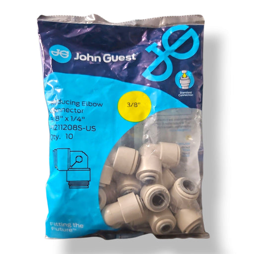 John Guest PI211208S Reducing Elbow - 3/8 x 1/4 REDUCING ELBOW Grey Acetal JOHN GUEST 10-Pack 