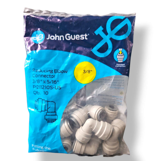 John Guest PI211210S Reducing Elbow - 3/8" x 5/16" REDUCING ELBOW Grey Acetal JOHN GUEST 10-Pack 