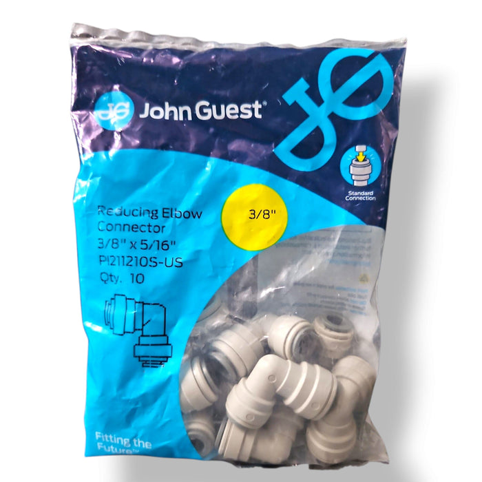 John Guest PI211210S Reducing Elbow - 3/8" x 5/16" REDUCING ELBOW Grey Acetal JOHN GUEST 10-Pack 