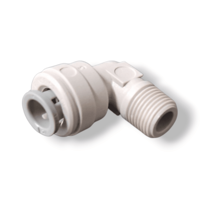 John Guest PI480821S Fixed Elbow NPTF - 1/4 x 1/8 NPTF FIXED ELBOW Grey Acetal JOHN GUEST 1-PC 