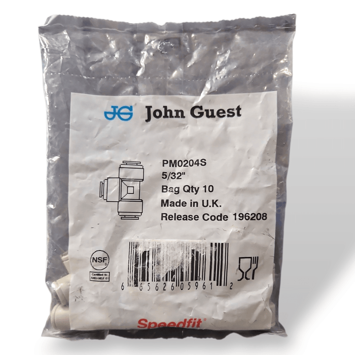 John Guest PM0204S Union Tee - 5/32" UNION TEE Grey Acetal JOHN GUEST 10-Pack 