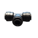 John Guest PM0206E Black Union Tee Size 6MM Metric Union Tee Black Acetal JOHN GUEST 1 Pack 