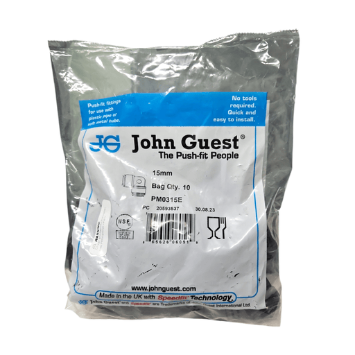 John Guest PM0315E Black Reducing Elbow Connector Size 15MM Metric Reducing Elbow Connector Black Acetal JOHN GUEST 10 Pack 