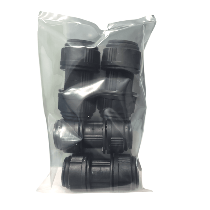 John Guest PM0428E Black Union Connector Size 28MM Metric Union Connector Black Acetal JOHN GUEST 5 Pack 