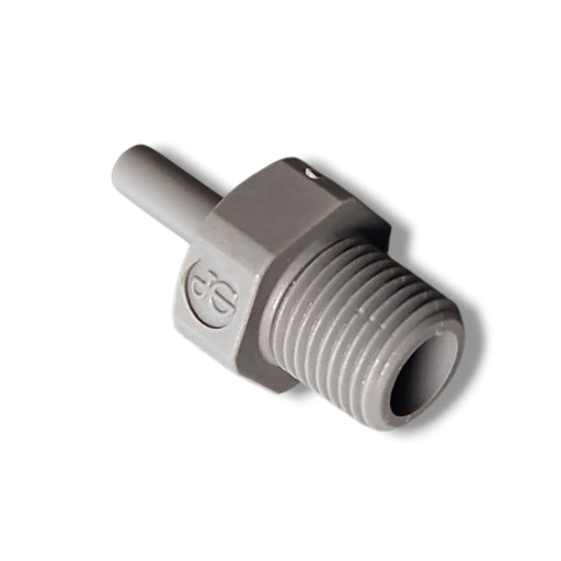 John Guest PM050421S Stem Adapter - 5/32" x 1/8" NPTF STEM ADAPTER Grey Acetal JOHN GUEST 1-PC 