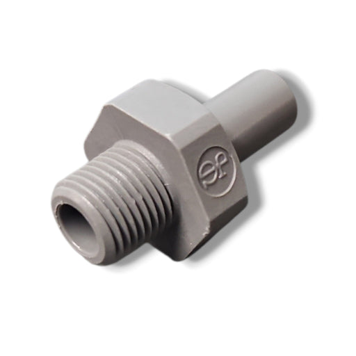 John Guest PM050823S Stem Adapter - 5/16" x 3/8" NPTF STEM ADAPTER Grey Acetal JOHN GUEST 1-PC 