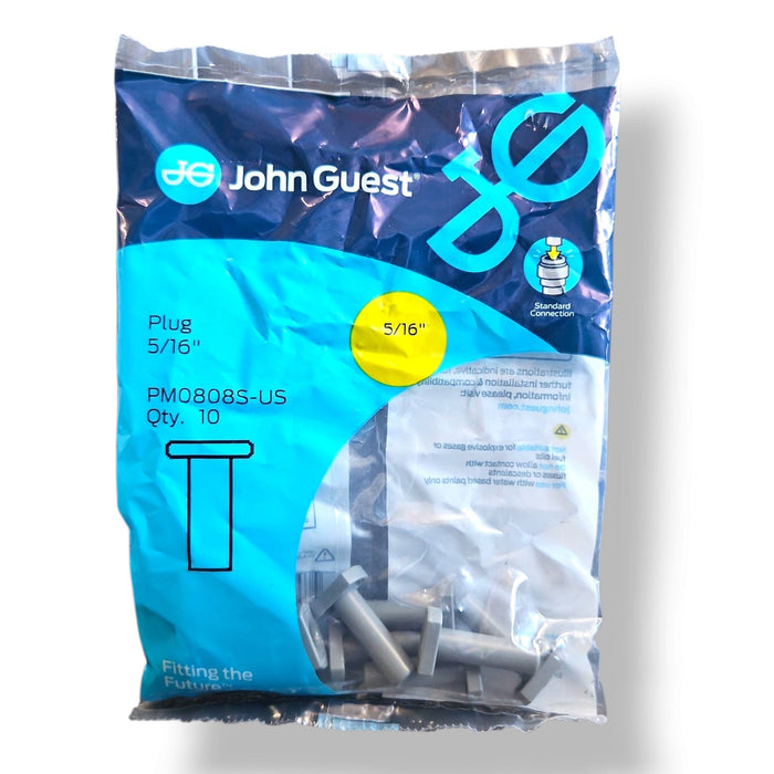 John Guest PM0808S Plug - 5/16" PLUG Grey Acetal JOHN GUEST 10-Pack 