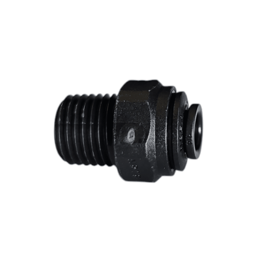 John Guest PP010821E 1/4" x 1/4" Black Male Connector Polypropylene NPTF Male Connector Black Polypropylene JOHN GUEST 1 Pack