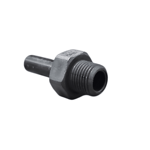 John Guest PP050821E Stem Adapter Black Polypropylene - 1/4 x 1/8" NPTF Straight Black MPT John Guest 1 Pack