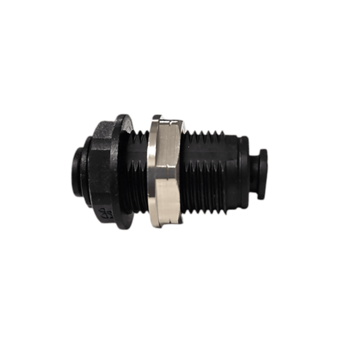 John Guest Bulkhead Union PP1208E Black Polypropylene 1/4" Bulkhead Union Black Polypropylene JOHN GUEST 1 Pack