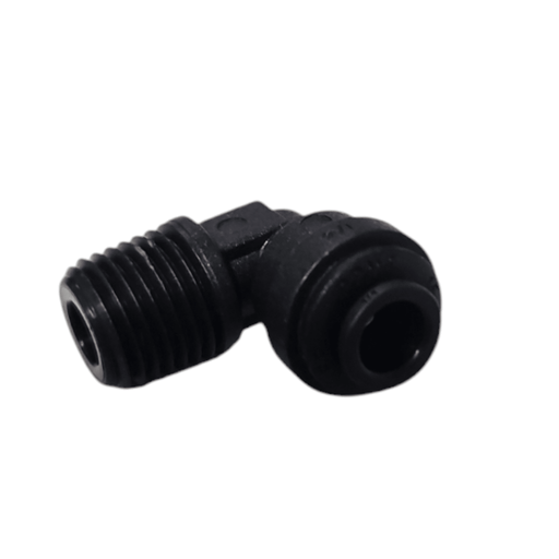 John Guest Fixed Elbow PP480822E Black Polypropylene 1/4"x 1/4" NPTF Fixed Elbow Adaptor Black Polypropylene JOHN GUEST 1 Pack