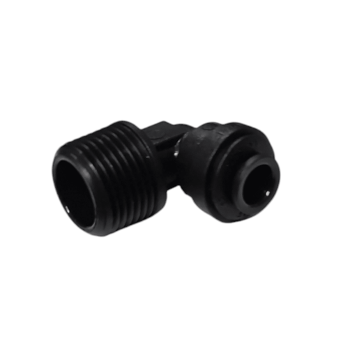 John Guest Fixed Elbow PP480823E Black Polypropylene 1/4"x 3/8" NPTF Fixed Elbow Adaptor Black Polypropylene JOHN GUEST 1 Pack
