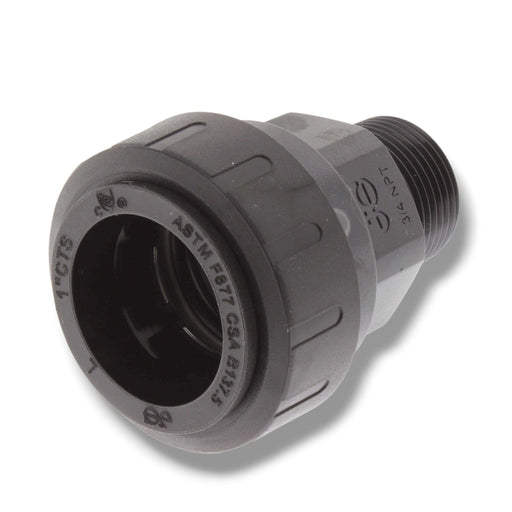 John Guest PSEI013626E ProLock 1" CTS Push-to-Connect to 3/4" Npt Male connector – for Copper Tube, Plumbing & Water Softeners, Black John Guest Copper Tube Size Male Connector John Guest 1 Pack 