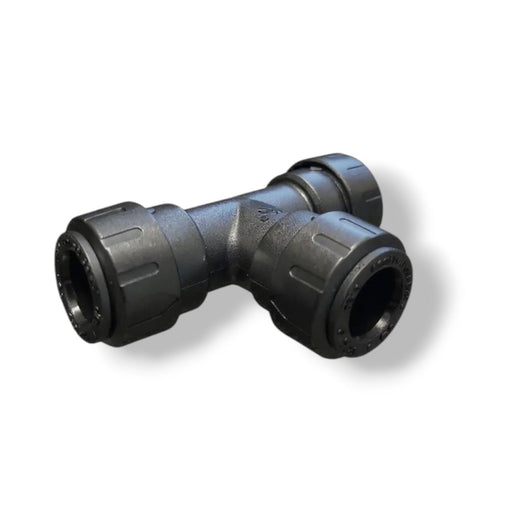 John Guest PSEI0220E ProLock 1/2" CTS Push-to-Connect Tee – Plastic Quick Connect Fitting for Copper Tube, Plumbing & Water Softeners, Black John Guest Copper Tube Size Union Tee John Guest 1 Pack 