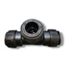 John Guest PSEI0220E ProLock 1/2" CTS Push-to-Connect Tee – Plastic Quick Connect Fitting for Copper Tube, Plumbing & Water Softeners, Black John Guest Copper Tube Size Union Tee John Guest 