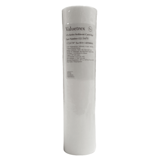 Valuetrex 10" 1227867-V Sediment Filter 5 Micron Poly Spun SIZE 9/34" X 2.5" 10" by 2.5" Sediment Filters Valutrex 1 Pack 