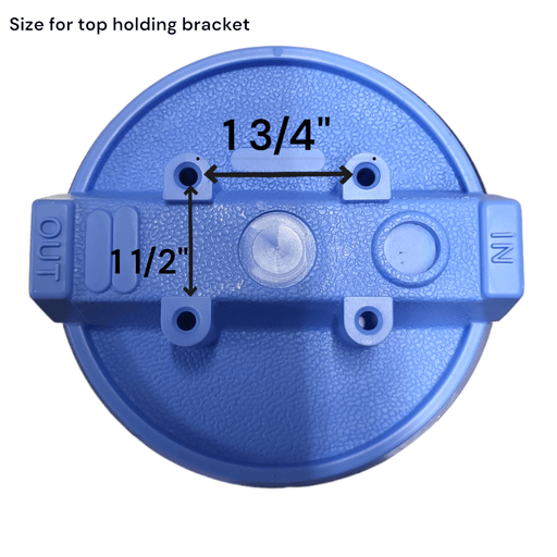 Pentek 158133 Blue Cap and Clear Filter Housing 1/4" FPT - For 5" filter Pentek 5"x2.5"Filter Housing Pentek By Pentair 