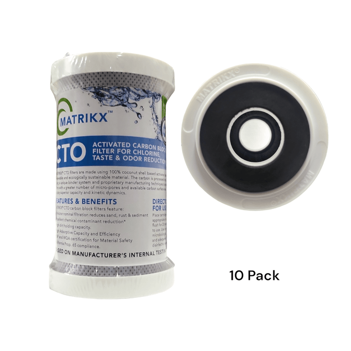 Matrikx 32-250-5-MATRIKX CTO 5-Micron 2.5" X 5" Chlorine/Taste/Odor, Sediment/Dirt/Rust (Copy) 5 Micron For Chlorine/Taste/Odor KX MATRIKX 10 Pack 