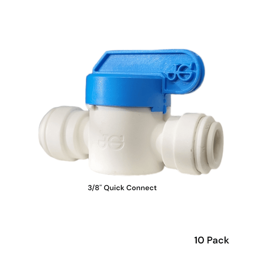 John Guest PPSV041212W Shut-off Valve-Polypro Straight - 3/8 tube x 3/8 tube Shut-off Valves John Guest 10 Pack