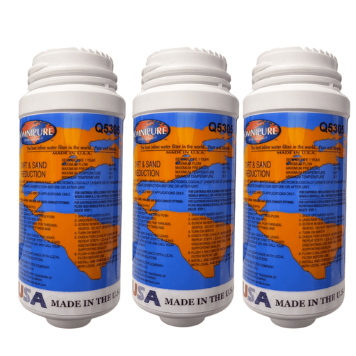 Omnipure Q5305 Dirt & Sand Reduction Q-Series Filter Dirt & Sand |6"Length Omnipure 3 Pack 