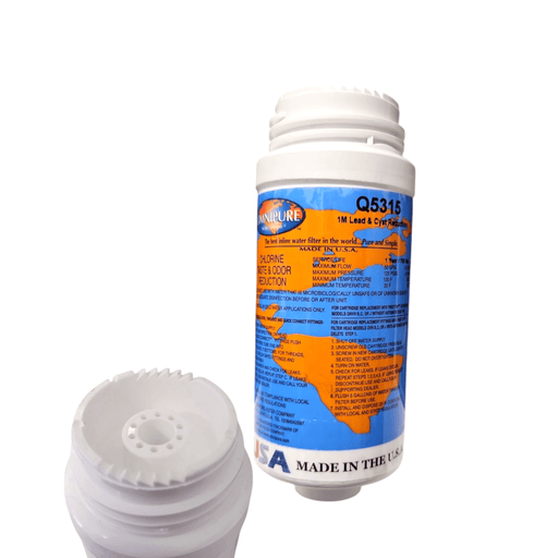 Omnipure Q5315 Q-Series 1 Mic Carbon Block Filter Lead Removal 2.5" x 6" GAC|Chlorine Taste Reduction |6"Length Omnipure 1 Pack 