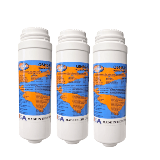 Omnipure Q5415-P Granular Carbon Filter 1M with Phosphate for Scale Inhibitor 2.5" x 8" GAC|Chlorine Taste Reduction |8"Length Omnipure 3 Pack