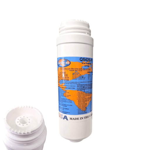 Omnipure Q5420-P Granular Carbon Filter 1M with Phosphate for Scale Inhibitor 2.5" x 8" GAC|Chlorine Taste Reduction |8"Length Omnipure 1 Pack