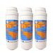 Omnipure Q5420-P Granular Carbon Filter 1M with Phosphate for Scale Inhibitor 2.5" x 8" GAC|Chlorine Taste Reduction |8"Length Omnipure 3 Pack 