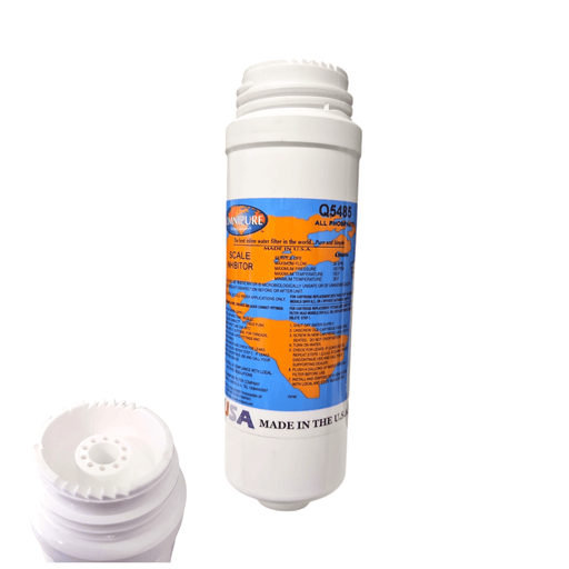 Omnipure Q5485 Scale Inhibitor All Phosphate Filter 2.5" x 8" GAC|Chlorine Taste Reduction |8"Length Omnipure 1 Pack