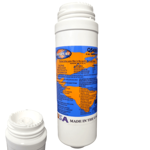 Omnipure Q5486 Granular Carbon Filter 10 M with Phosphate for Scale Inhibitor 2.5" x 8" GAC|Chlorine Taste Reduction |8"Length Omnipure 1 Pack