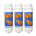 Omnipure Q5486 Granular Carbon Filter 10 M with Phosphate for Scale Inhibitor 2.5" x 8" GAC|Chlorine Taste Reduction |8"Length Omnipure 3 Pack 