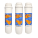 Omnipure Q5515 Carbon Water Filter Quick Twist 2.5" x 10" GAC|Chlorine Taste Reduction |10"Length Omnipure 3 Pack 