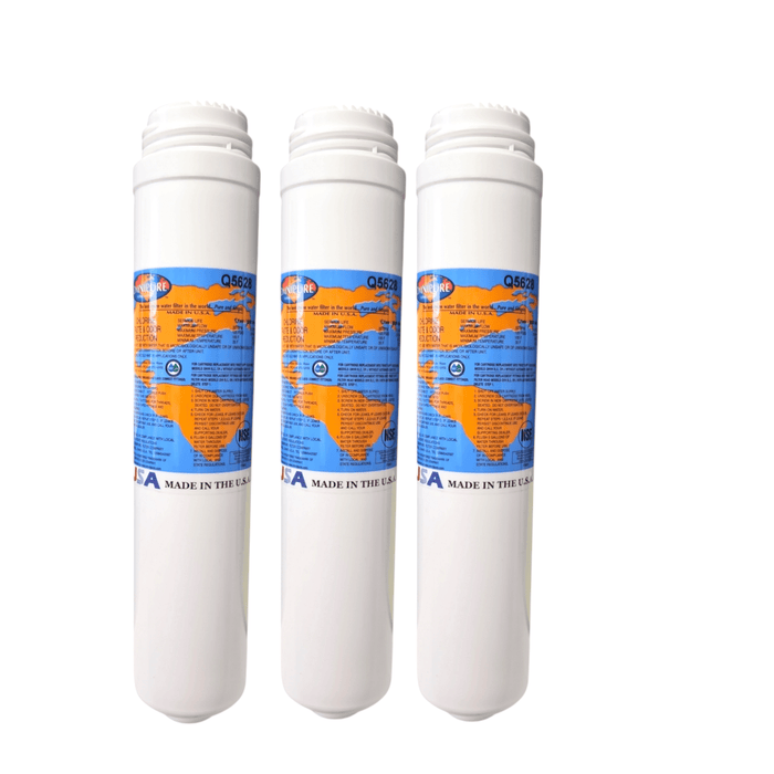 Omnipure Q5628 T28 Coconut Carbon GAC 12" Pre/Postfilter 2500 gal GAC|Chlorine Taste Reduction |12"Length Omnipure 3 Pack 