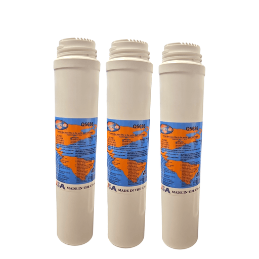 Omnipure Q5686 Granular Carbon Filter with Phosphate for Scale Inhibitor 2.5" x 12" GAC|Chlorine Taste Reduction |12"Length Omnipure 3 Pack 