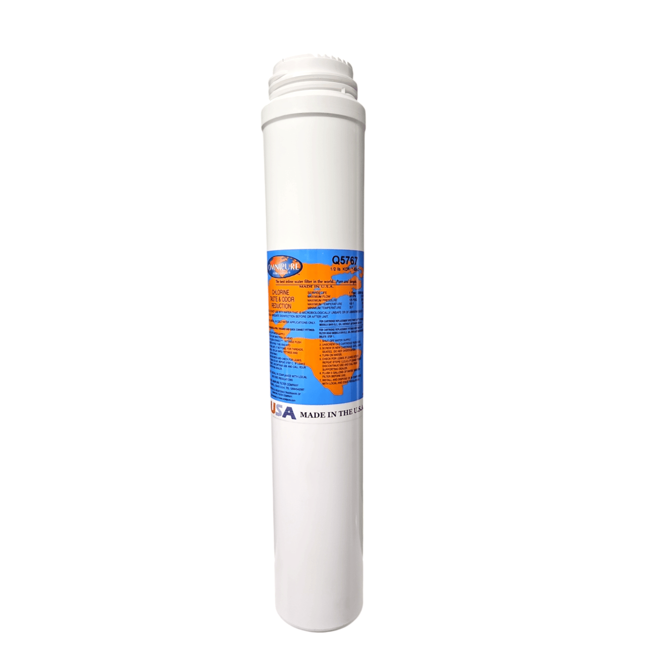 Omnipure Q-Series KDF & GAC |Chlorine Taste| 2.5" Diameter