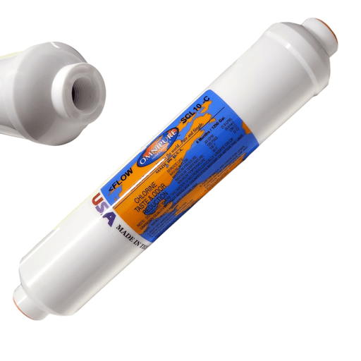 Omnipure SCL10-C Inline Filter With Scale Inhibitor 3/8 FPT GAC|Phosphate|Chlorine Scale Inhibitor |SCL Omnipure 1 Pack