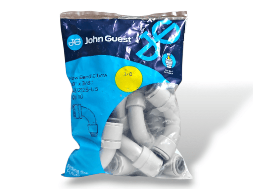 John Guest Speedfit SI421212S 3/8 inch Superseal- 3/8 inch Flow Bend UNION ELBOW Grey Acetal JOHN GUEST 10 pack