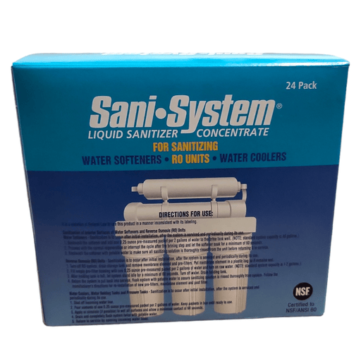 Sani System SS24RO Liquid Cleaner Concentrate for RO Reverse Osmosis Systems, Coolers, Water Softeners Sanitizer for RO /Coolers/Softener Pro Products 