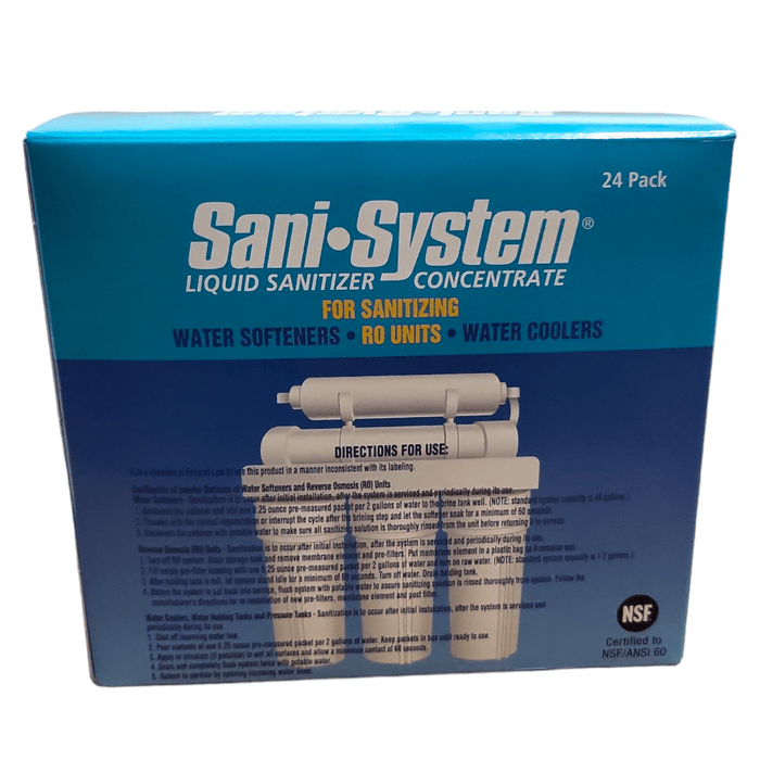 Sani System SS24RO Liquid Cleaner Concentrate for RO Reverse Osmosis Systems, Coolers, Water Softeners Sanitizer for RO /Coolers/Softener Pro Products 
