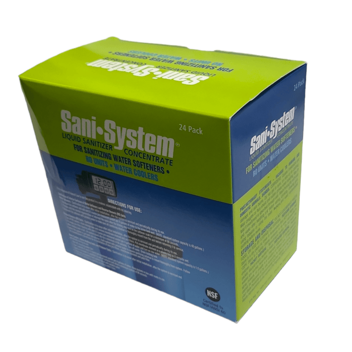 Sani System SS24WS Liquid Cleaner Concentrate for Water Softener RO Reverse Osmosis Systems Sanitizer for RO /Coolers/Softener Pro Products 