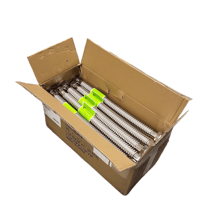 Falcon Stainless Steel flex Connector (SWC-112"X18") 18" length 1 1/2" FIP x 1 1/2" FIP 1 1/2" Female SS Flex Connectors Falcon Stainless 25 Pack 