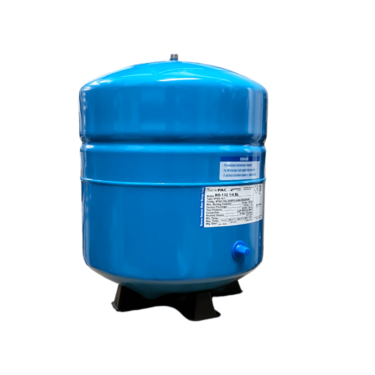 Reverse Osmosis Tank RO-132 4.4 Gallon Blue Metal With 1/4