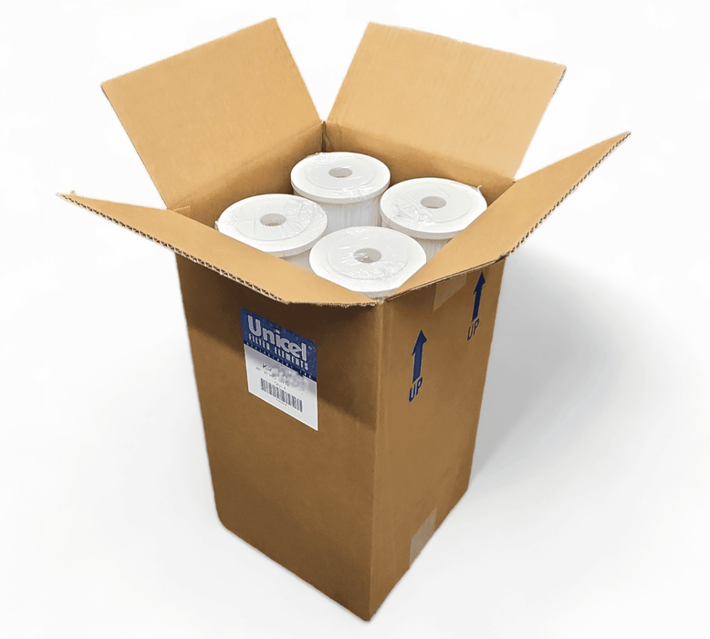 Unicel (K-40515-B) 10" x 4.5" Pleated 5 Micron Polyester Filter 10"x 4.5" Wide Pleated Filters Unicel Filter Cartridges 4 Pack 