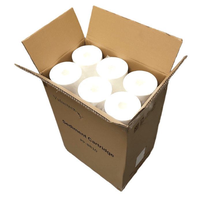 Valuetrex 1227872-V-BB Sediment Filter 25 Micron Poly Spun SIZE 20" X 4.5" 20" By 4.5" BB wide Sediment Filter Valutrex 6 Pack 