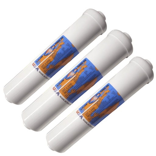 Omnipure K5605-BB Sediment- Dirt and Sand Reduction 2" X 12" 5 Micron - 1/4" Female Port Dirt & Sand Removal|1/4" Female Port Omnipure 3 Pack 