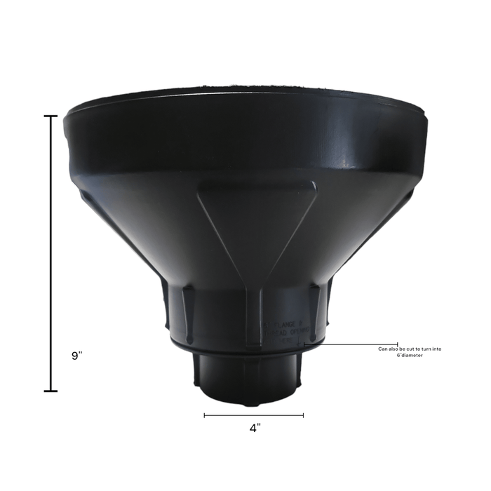 Heavy Duty Commercial Media Funnel 4" or cut to turn into 6" Tank Openings Funnels for Filling Media PDD 