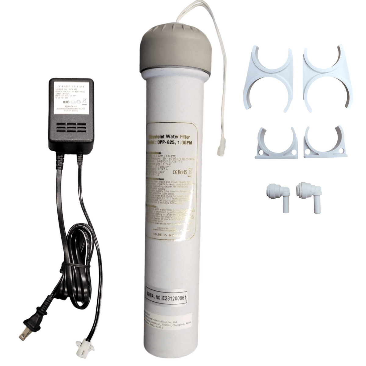 Microfilter (UV-610) UV 6 Watts 1.0 GPM 1/4