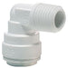 John Guest PP480821W Fixed Elbow Polypro - 1/4 x 1/8 NPTF Fixed Elbow John Guest 